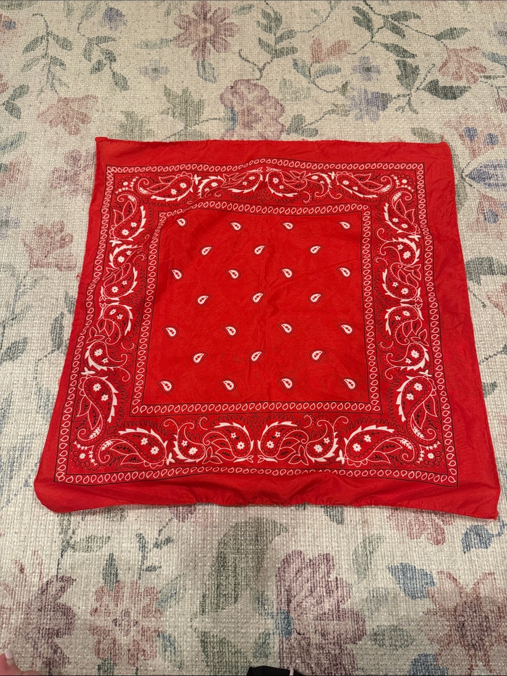 Red Paisley Bandana Scarf - Versatile Women’s Accessory